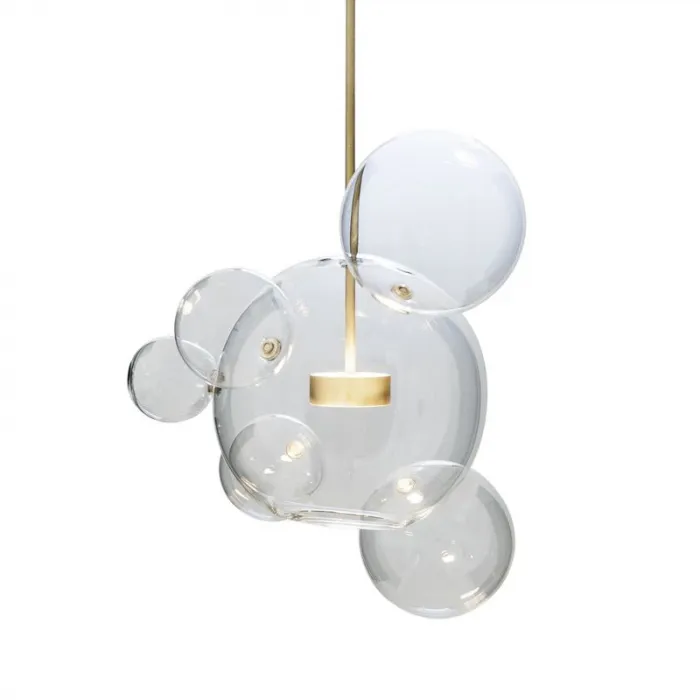 Подвесной светильник DeLight Collection Bolle 9214P-5 Цвет арматуры желтый Цвет плафонов прозрачный от ImperiumLoft