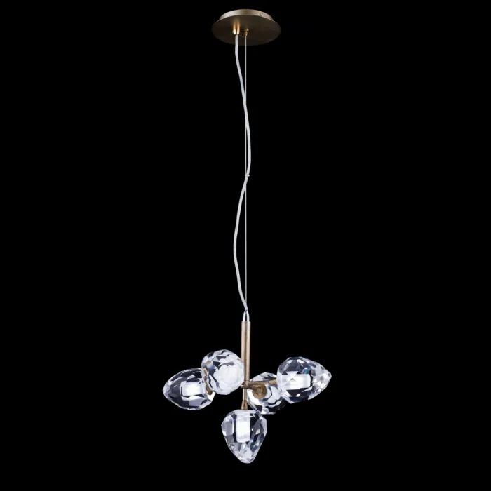 Люстра на штанге DeLight Collection On The Rocks P68038M-5 gold Цвет арматуры золото Цвет плафонов прозрачный от ImperiumLoft