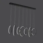 Подвесной светильник DeLight Collection Led Ring SS-L0824P-130W Цвет арматуры черный Цвет плафонов черный от ImperiumLoft