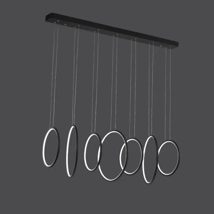 Подвесной светильник DeLight Collection Led Ring SS-L0824P-130W Цвет арматуры черный Цвет плафонов черный от ImperiumLoft