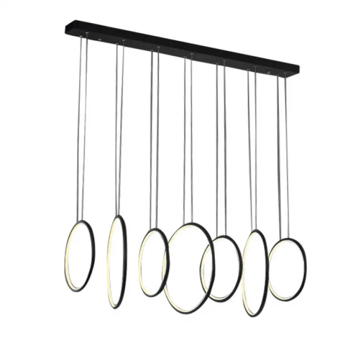 Подвесной светильник DeLight Collection Led Ring SS-L0824P-130W Цвет арматуры черный Цвет плафонов черный от ImperiumLoft
