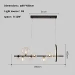 Подвесной светильник KG1233P-7 black/clear