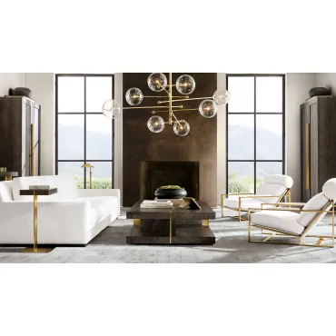 Подвесной светильник DeLight Collection Globe Mobile KG0835P-8 brass Цвет арматуры латунь Цвет плафонов прозрачный от ImperiumLoft