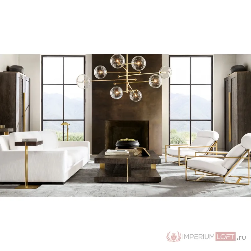 Подвесной светильник DeLight Collection Globe Mobile KG0835P-8 brass Цвет арматуры латунь Цвет плафонов прозрачный от ImperiumLoft