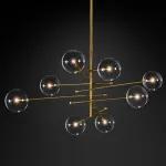 Подвесной светильник DeLight Collection Globe Mobile KG0835P-8 brass Цвет арматуры латунь Цвет плафонов прозрачный от ImperiumLoft