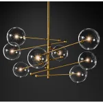 Подвесной светильник DeLight Collection Globe Mobile KG0835P-8 brass Цвет арматуры латунь Цвет плафонов прозрачный от ImperiumLoft