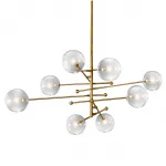 Подвесной светильник DeLight Collection Globe Mobile KG0835P-8 brass Цвет арматуры латунь Цвет плафонов прозрачный от ImperiumLoft