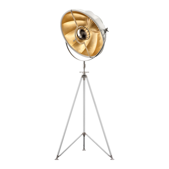Торшер DeLight Collection Studio 7095F white/gold Цвет арматуры белый Цвет плафонов золото от ImperiumLoft