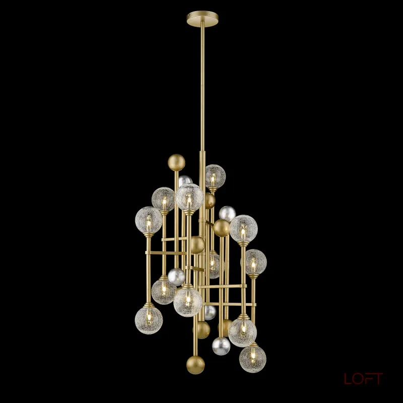 Люстра на штанге Fluxus 12 gold
