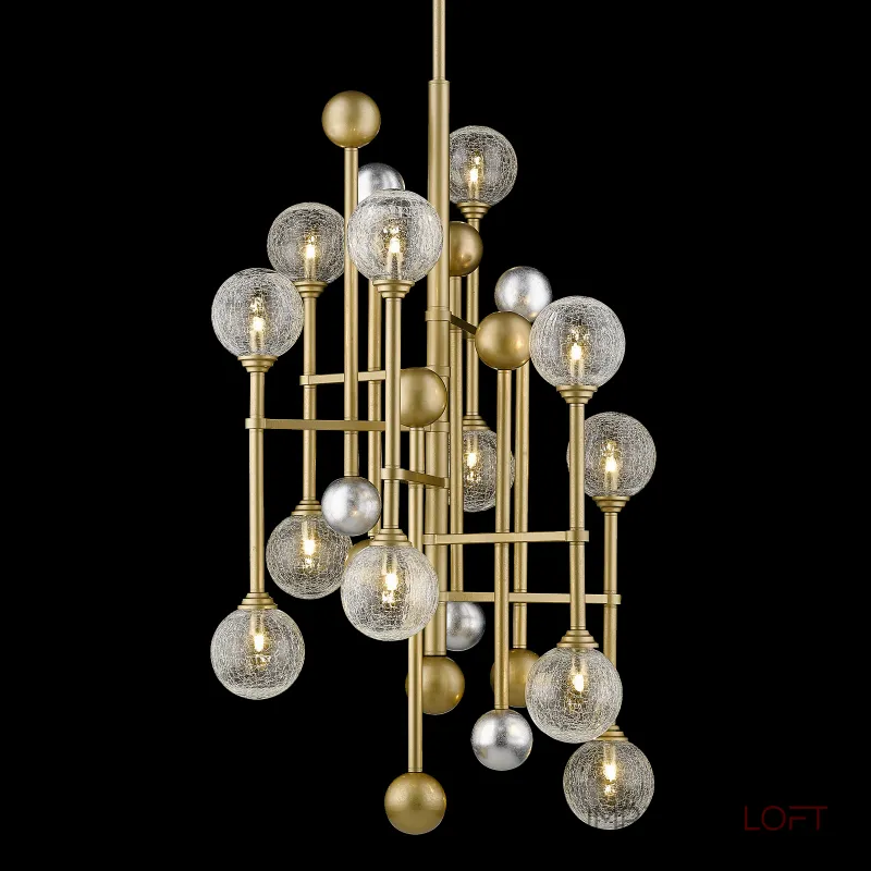 Люстра на штанге Fluxus 12 gold