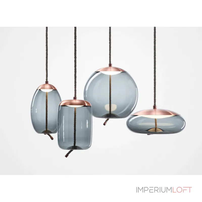 Подвесной светильник Knot C copper/blue
