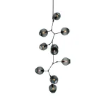 Люстра на штанге DeLight Collection Bubble KG0579P-10 smoky Цвет арматуры черный Цвет плафонов серый от ImperiumLoft