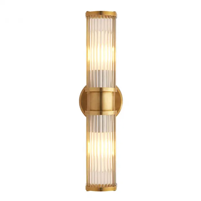 Бра DeLight Collection Claridges BRWL7002-AB Цвет арматуры золото Цвет плафонов прозрачный от ImperiumLoft