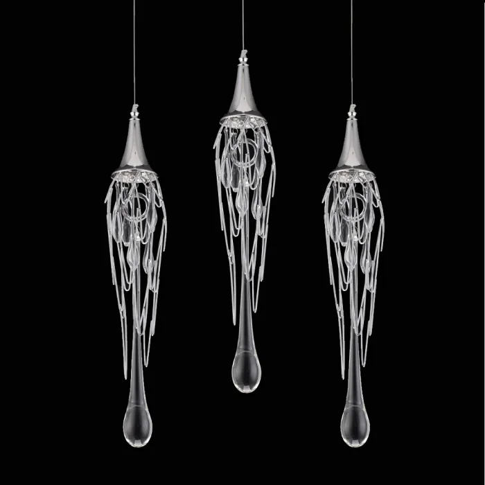 Подвесной светильник DeLight Collection Goddess Tears PR68009M-3 chrome Цвет арматуры хром Цвет плафонов хром от ImperiumLoft