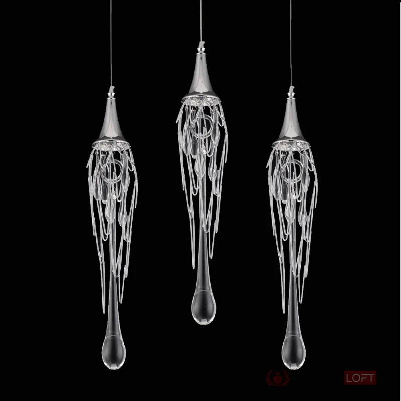Подвесной светильник DeLight Collection Goddess Tears PR68009M-3 chrome Цвет арматуры хром Цвет плафонов хром от ImperiumLoft