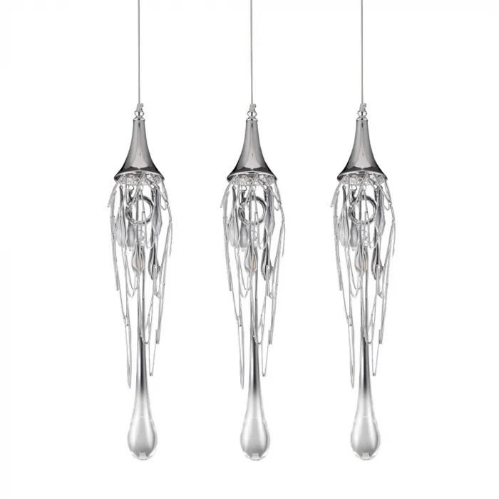 Подвесной светильник DeLight Collection Goddess Tears PR68009M-3 chrome Цвет арматуры хром Цвет плафонов хром от ImperiumLoft