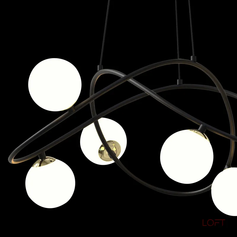 Подвесная люстра P0691-6A black
