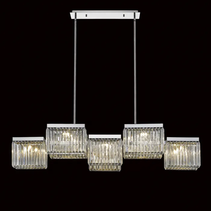 Светильник на штанге DeLight Collection Broadway EP68031L-10 chrome Цвет арматуры хром Цвет плафонов прозрачный от ImperiumLoft