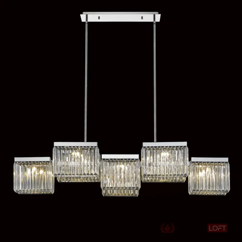 Светильник на штанге DeLight Collection Broadway EP68031L-10 chrome Цвет арматуры хром Цвет плафонов прозрачный от ImperiumLoft