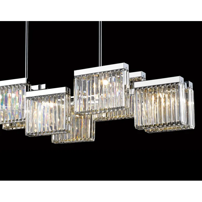 Светильник на штанге DeLight Collection Broadway EP68031L-10 chrome Цвет арматуры хром Цвет плафонов прозрачный от ImperiumLoft