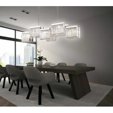 Светильник на штанге DeLight Collection Broadway EP68031L-10 chrome Цвет арматуры хром Цвет плафонов прозрачный от ImperiumLoft