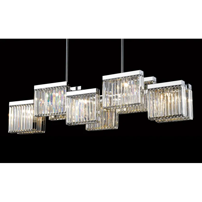 Светильник на штанге DeLight Collection Broadway EP68031L-10 chrome Цвет арматуры хром Цвет плафонов прозрачный от ImperiumLoft