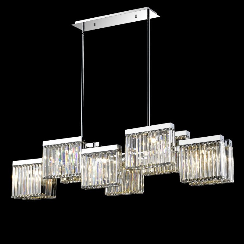 Светильник на штанге DeLight Collection Broadway EP68031L-10 chrome Цвет арматуры хром Цвет плафонов прозрачный от ImperiumLoft