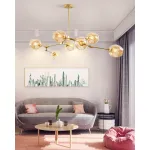 Подвесной светильник DeLight Collection Bubble 7058/7B black Цвет арматуры черный Цвет плафонов серый от ImperiumLoft