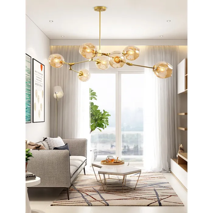 Подвесной светильник DeLight Collection Bubble 7058/7B black Цвет арматуры черный Цвет плафонов серый от ImperiumLoft