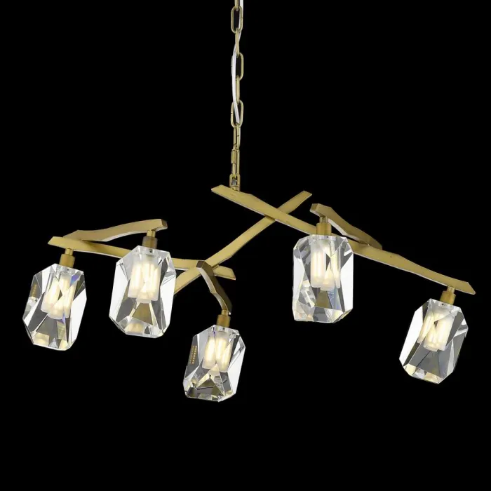 Подвесной светильник DeLight Collection 68051 P68051-5 gold Цвет арматуры золото Цвет плафонов прозрачный от ImperiumLoft