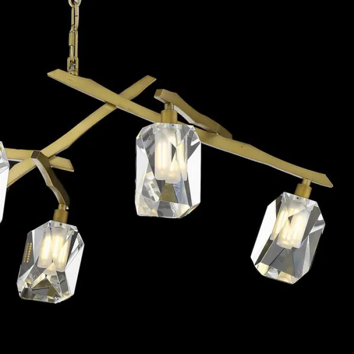 Подвесной светильник DeLight Collection 68051 P68051-5 gold Цвет арматуры золото Цвет плафонов прозрачный от ImperiumLoft