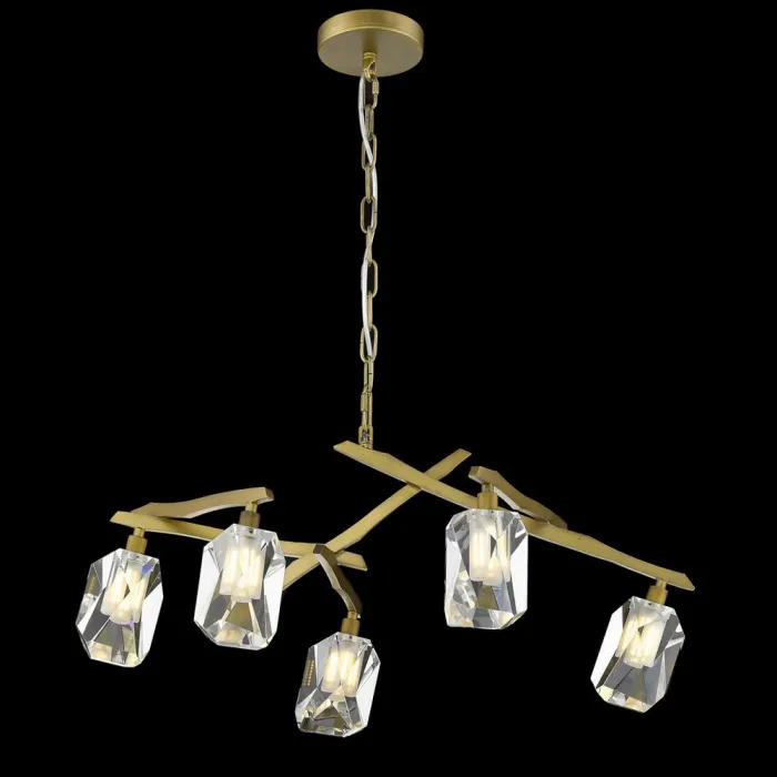 Подвесной светильник DeLight Collection 68051 P68051-5 gold Цвет арматуры золото Цвет плафонов прозрачный от ImperiumLoft