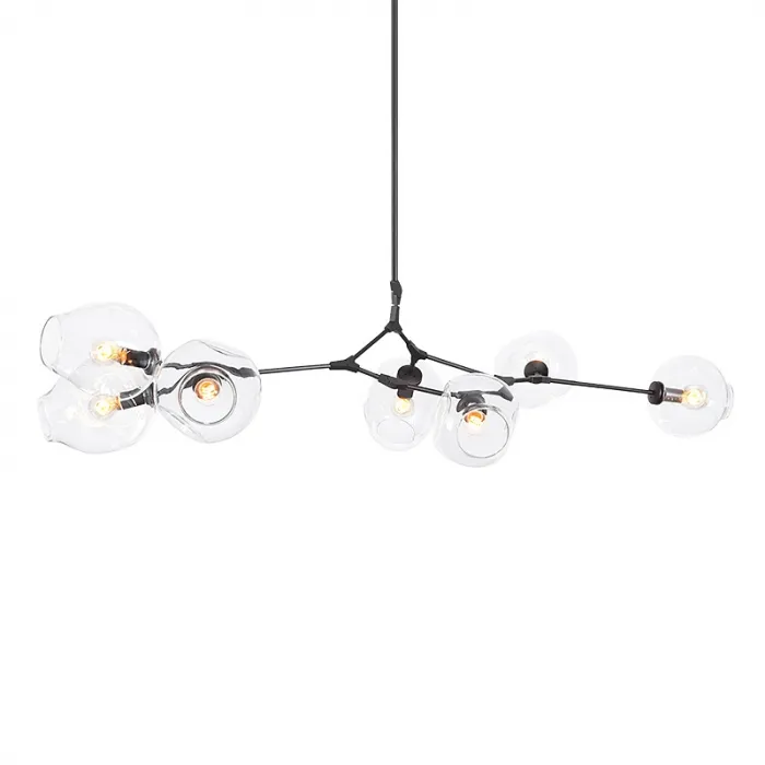 Люстра на штанге DeLight Collection Bubble KG0579P-7 clear цвет арматуры черный цвет плафонов прозрачный от ImperiumLoft