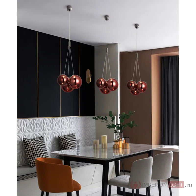 Подвесной светильник 19152P/3 rose gold от ImperiumLoft