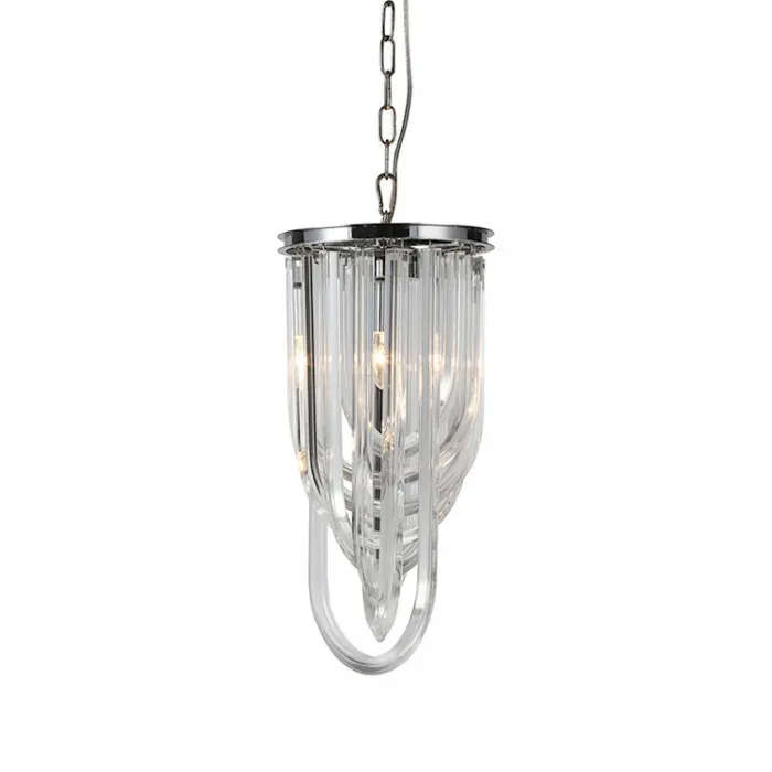 Подвесной светильник DeLight Collection Murano Glass KR0116P(S) chrome Цвет арматуры хром Цвет плафонов прозрачный от ImperiumLoft