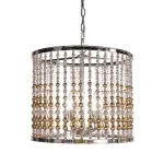 Подвесной светильник DeLight Collection Wood Light KW0783P-4 silver Цвет арматуры серебро Цвет плафонов серый от ImperiumLoft