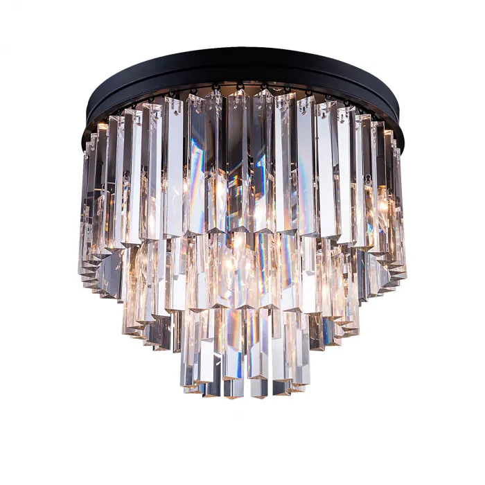 Накладной светильник DeLight Collection 1920s Odeon KR0387C-6/P black/clear Цвет арматуры черный Цвет плафонов прозрачный от ImperiumLoft