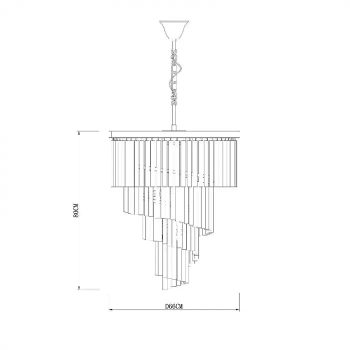 Подвесной светильник DeLight Collection Helix KR0262P-10 black/clear от ImperiumLoft