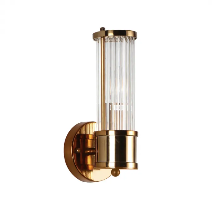 Бра DeLight Collection Claridges KM0768W-1 brass Цвет арматуры латунь Цвет плафонов прозрачный от ImperiumLoft