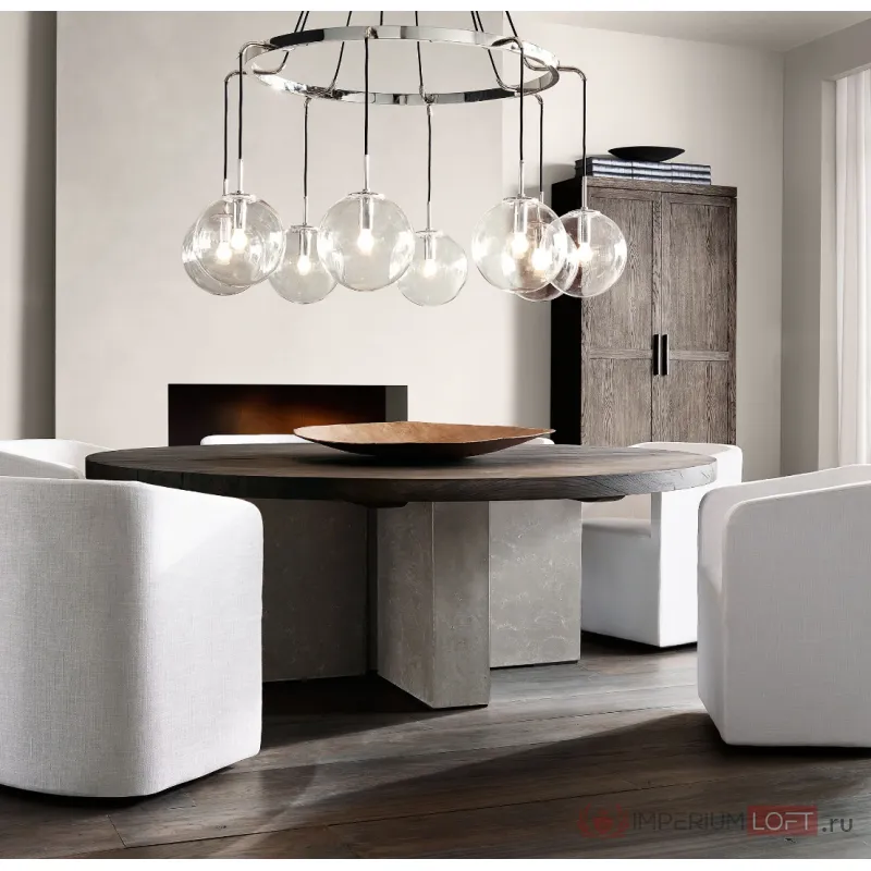 Подвесной светильник DeLight Collection Languedoc KG0838P-6 Цвет арматуры хром Цвет плафонов прозрачный от ImperiumLoft