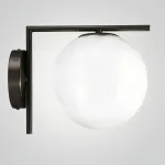Бра FlexIC Lights Family Michael Anastassiades Black со стеклянным плафоном в форме шара
