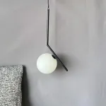 Подвесной светильник FlexIC Lights Family Michael Anastassiades D25 Black со стеклянным плафоном в форме шара