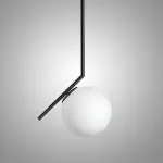 Подвесной светильник FlexIC Lights Family Michael Anastassiades D25 Black со стеклянным плафоном в форме шара