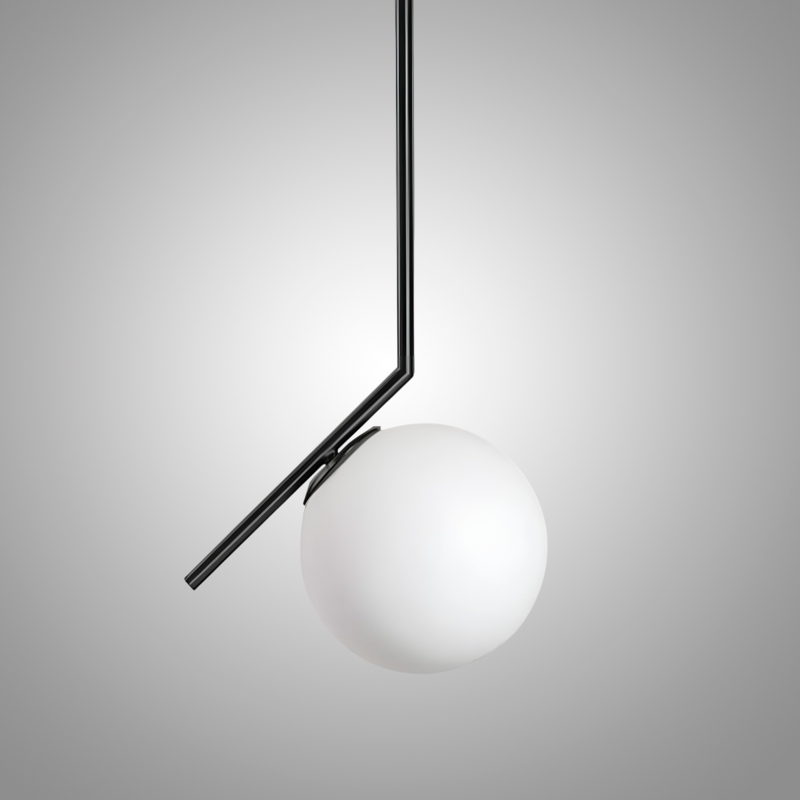 Подвесной светильник FlexIC Lights Family Michael Anastassiades D25 Black со стеклянным плафоном в форме шара Подвесной светильник FlexIC Lights Family Michael Anastassiades D25 Black со стеклянным плафоном в форме шара