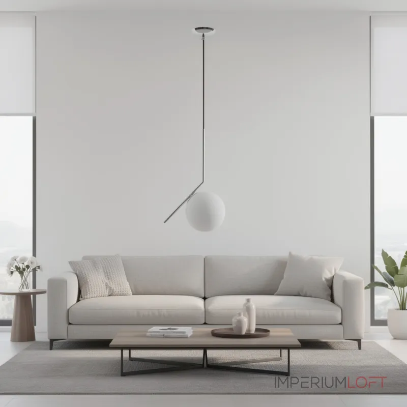 Подвесной светильник FlexIC Lights Family Michael Anastassiades D20 Chrome  со стеклянным плафоном в форме шара