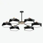 Люстра на штанге GEOMETRIC CH 6 Black  в лаконичном строгом стиле