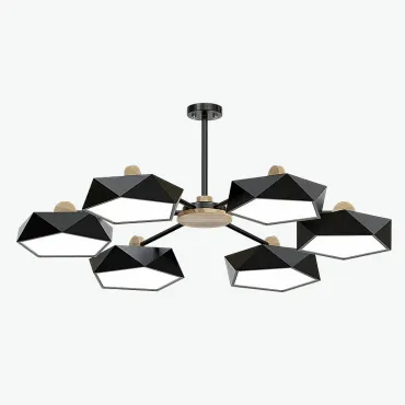 Люстра на штанге GEOMETRIC CH 6 Black
