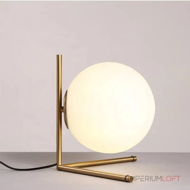 Настольная лампа STEM TAB D22,5 Gold со стеклянным шаром