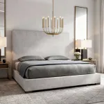 Люстра на штанге RH Quenouilles Round Chandelier D600 Brass в индустриальном стиле