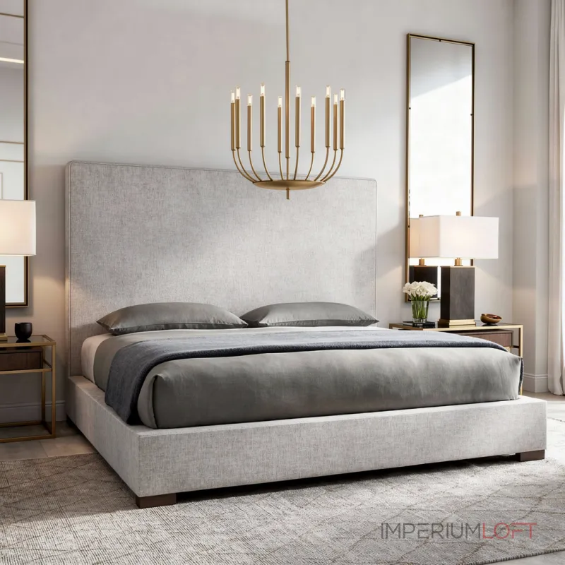 Люстра на штанге RH Quenouilles Round Chandelier D600 Brass в индустриальном стиле